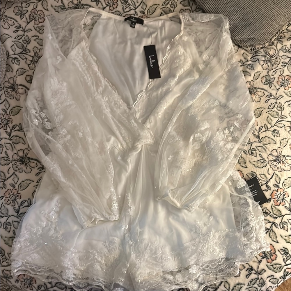 Lulus White Lace Romper